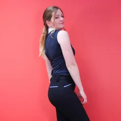 Equithème - Polo sans manches Mesh Marine