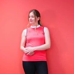 Equithème - Polo sans manches Smoff rouge Rose