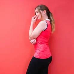 Equithème - Polo sans manches Smoff rouge Rose