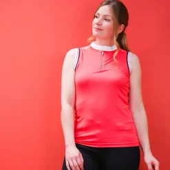 Equithème - Polo sans manches Smoff rouge Rose