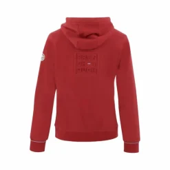 Equithème - Sweat à capuche zippé femme Courtney cerise Rouge Sale