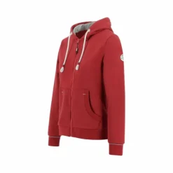 Equithème - Sweat à capuche zippé femme Courtney cerise Rouge Sale