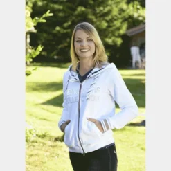 New Equithème - Sweat zippé à capuche Olol Blanc