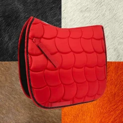 Discount Equithème - Tapis de dressage Satin Rouge