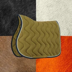 Online Equithème - Tapis de selle polyfun taupe Marron