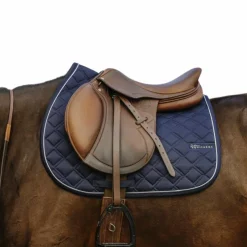 Online Equithème - Tapis de selle Mirror Je t'aime marine Bleu