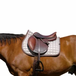 Equithème - Tapis de selle Chic Marron Hot