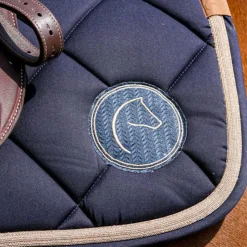 Sale Equithème - Tapis de selle Badge 2.0 Marine