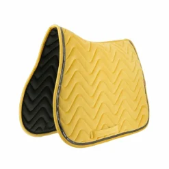 Equithème - Tapis de selle Glossy Jaune Outlet