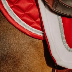 Equithème - Tapis de selle Xmas Rouge Sale