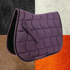 Clearance Equithème - Tapis de selle Satin prune
