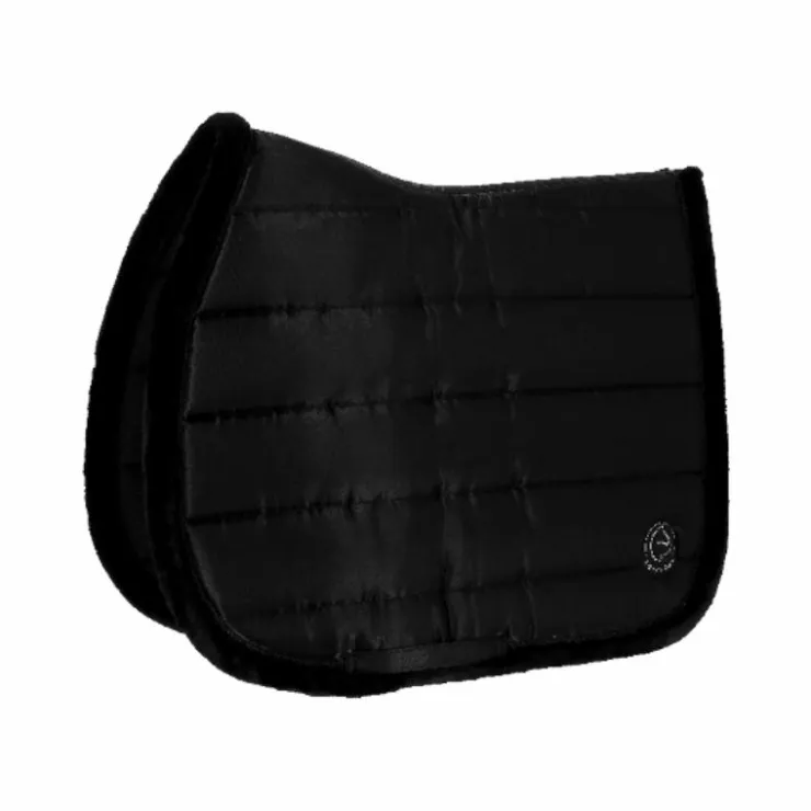 Equithème - Tapis de selle Studio Je t'aime Noir New