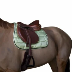 Equithème - Tapis de selle Satin clair Vert Discount