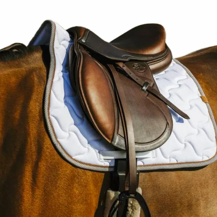 Clearance Equithème - Tapis de selle Tweedy Blanc