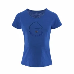 Equithème - T-shirt à manches courtes femme Claire monaco Bleu Discount