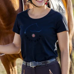Sale Equithème - T-shirt à manches courtes femme Claire Noir
