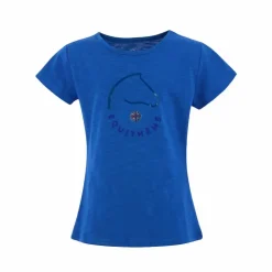 Equithème - T-shirt à manches courtes enfant Claire monaco Bleu Discount
