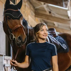 Equithème - T-shirt à manches courtes femme Marion Marine Hot