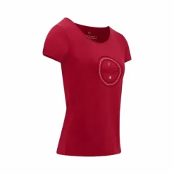 Equithème - T-shirt manches courtes femme Anna cerise Rouge Outlet