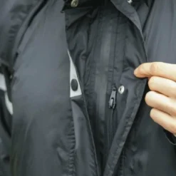 Equithème - Veste de pluie longue Ridercoat noir New