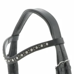 Clearance Eric Thomas - Bride doublée Clarino strass Noir