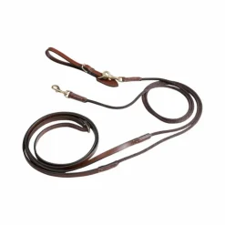 Clearance Eric Thomas - Rênes allemandes cuir et corde Marron