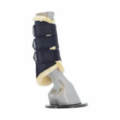 Sale Eskadron - Guêtres fermées mouton marine x2