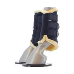 Sale Eskadron - Guêtres fermées mouton marine x2