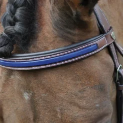 Flags & Cup - Bridon combiné Paris avec rênes marron/ bleu Havane Clearance