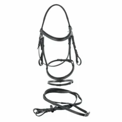 Flags & Cup - Bridon Göteborg avec rênes Noir