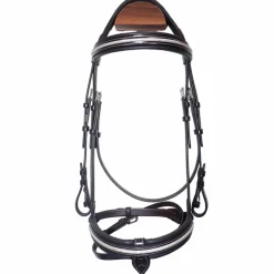 Flags & Cup - Bridon muserolle combinée Aachen / argent Marron Outlet