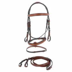 Flags & Cup - Bridon Oslo avec rênes marron Havane