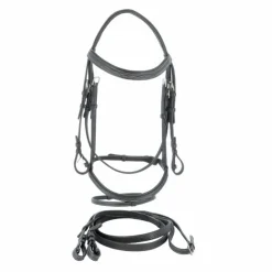 Clearance Flags & Cup - Bridon Wellington avec rênes Noir