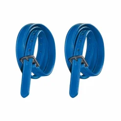 Best Flags & Cup - Etrivières nylon gainé et cuir électrique Bleu