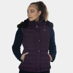 Flags & Cup - Gilet sans manches femme Kenora mure Prune