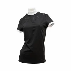 Flags & Cup - Polo de concours manches courtes femme Isla Noir Clearance