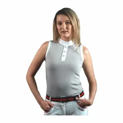 Sale Flags & Cup - Polo sans manches Candiba femme Gris