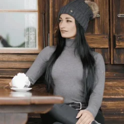 Flags & Cup - Pull col roulé Nastola Gris Hot