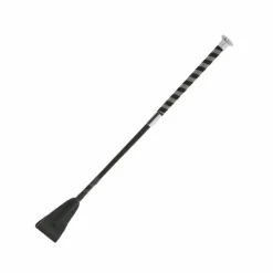 Discount Fleck - Cravache courte poignée nubuck noir/gris