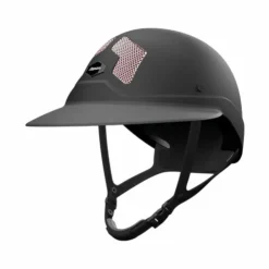 New Flex On - Casque d'équitation Armet Dark grilles rose clair visière Angel Noir