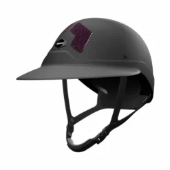 Flex On - Casque d'équitation Armet Dark grilles prune visière Angel Noir Clearance