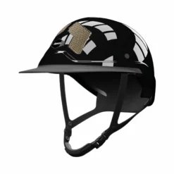 Discount Flex On - Casque d'équitation Armet Star grilles gold visière Mixte Noir