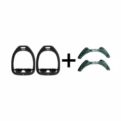 Clearance Flex On - Pack Étriers GC plat grip / / + Stickers Cottage vert Noir