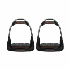 Freejump - Étriers Air's choco plancher plat / oeil droit / noir / noir Marron