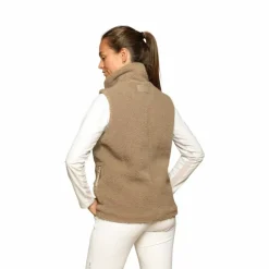 Best GEM - Veste sans manches mouton On femme chataigne Beige