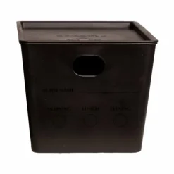 Best Grooming Deluxe - Boîte à nourriture avec couvercle Noir