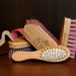 Outlet Grooming Deluxe - Brosse à crins Licorne Sammy enfant bois Marron