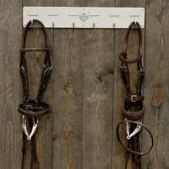 Online Grooming Deluxe - Porte-bridon 6 crochets et porte-nom Argent