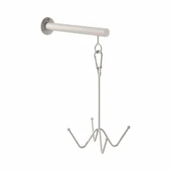 Best Grooming Deluxe - Porte-bridon mural 4 branches Argent