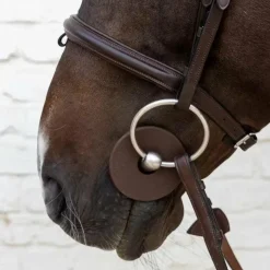 Grooming Deluxe - Rondelles de mors en silicone grand trou (x2) Marron Clearance